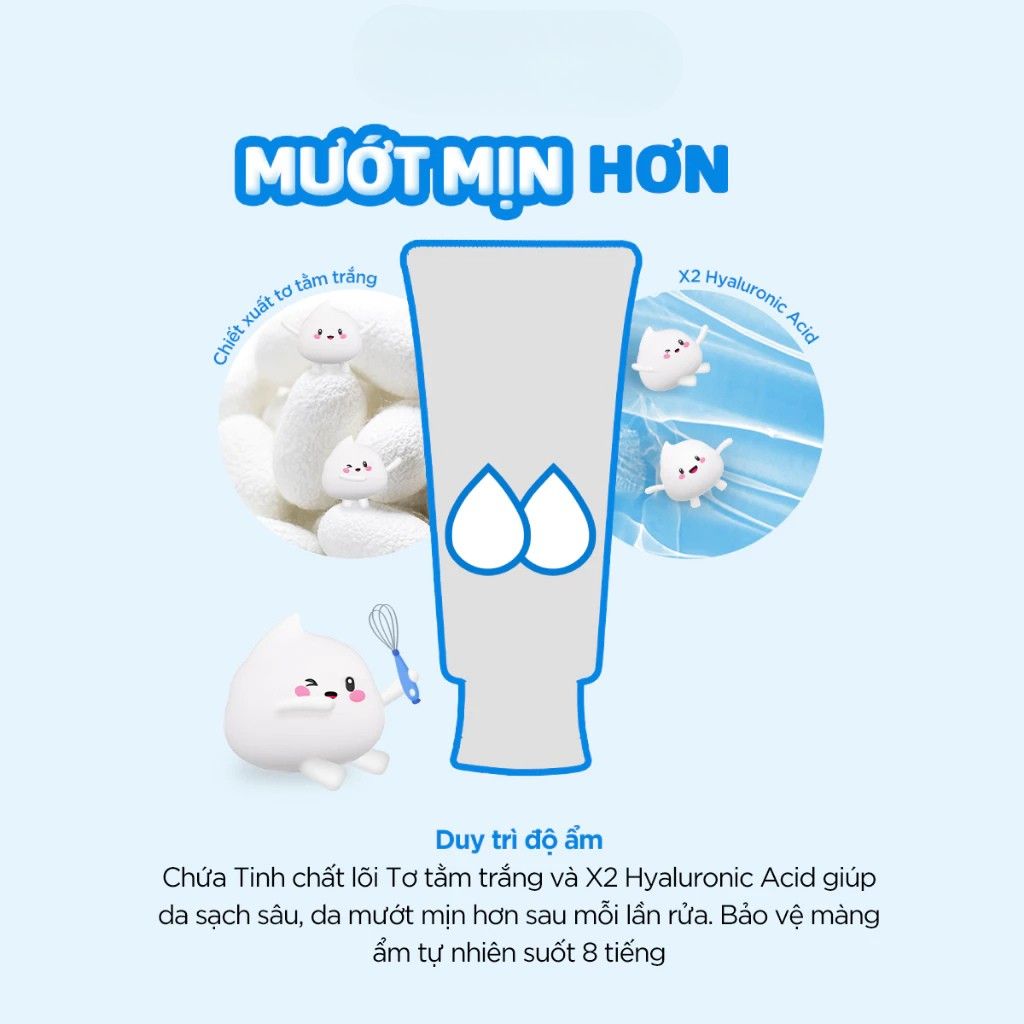 SỮA RỬA MẶT SENKA ĐỀU MÀU MƯỚT MỊN PERFECT WHIP WHITE CLAY 120g 6 Sữa rửa mặt Senka trắng