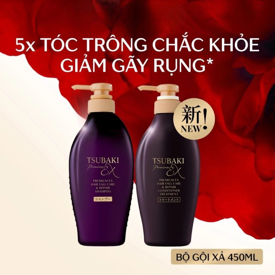 Bộ gội xả Tsubaki tím