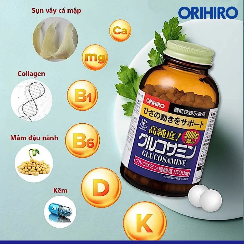 TPBVSK BỔ XƯƠNG KHỐP ORIHIRO GLUCOSAMINE 900 VIÊN 3 TPBVSK BỔ XƯƠNG KHỐP ORIHIRO GLUCOSAMINE 900 VIÊN - Ảnh 3
