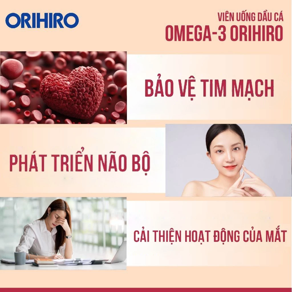 TPBVSK VIÊN UỐNG DẦU CÁ OMEGA 3 ORIHIRO 4 Omega 3 Orihiro