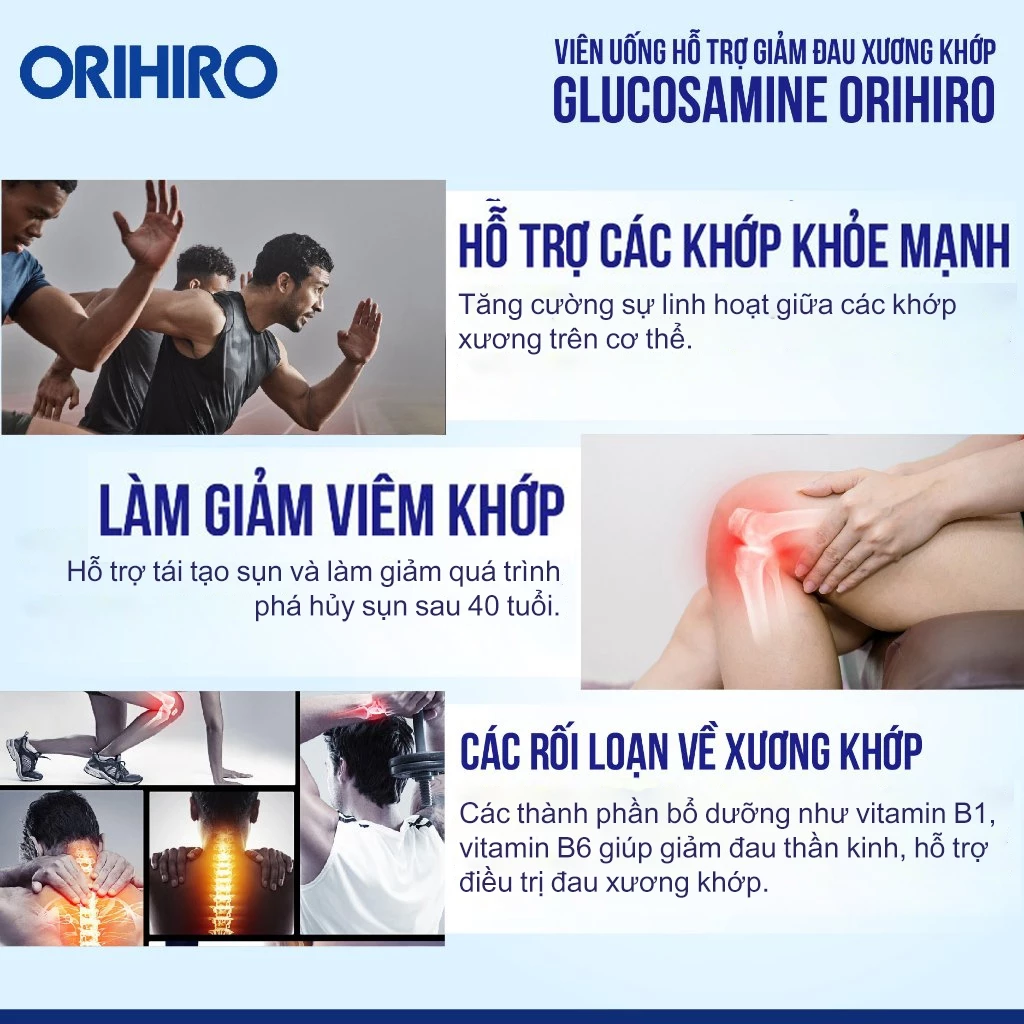 TPBVSK BỔ XƯƠNG KHỐP ORIHIRO GLUCOSAMINE 900 VIÊN 6 TPBVSK BỔ XƯƠNG KHỐP ORIHIRO GLUCOSAMINE 900 VIÊN - Ảnh 6