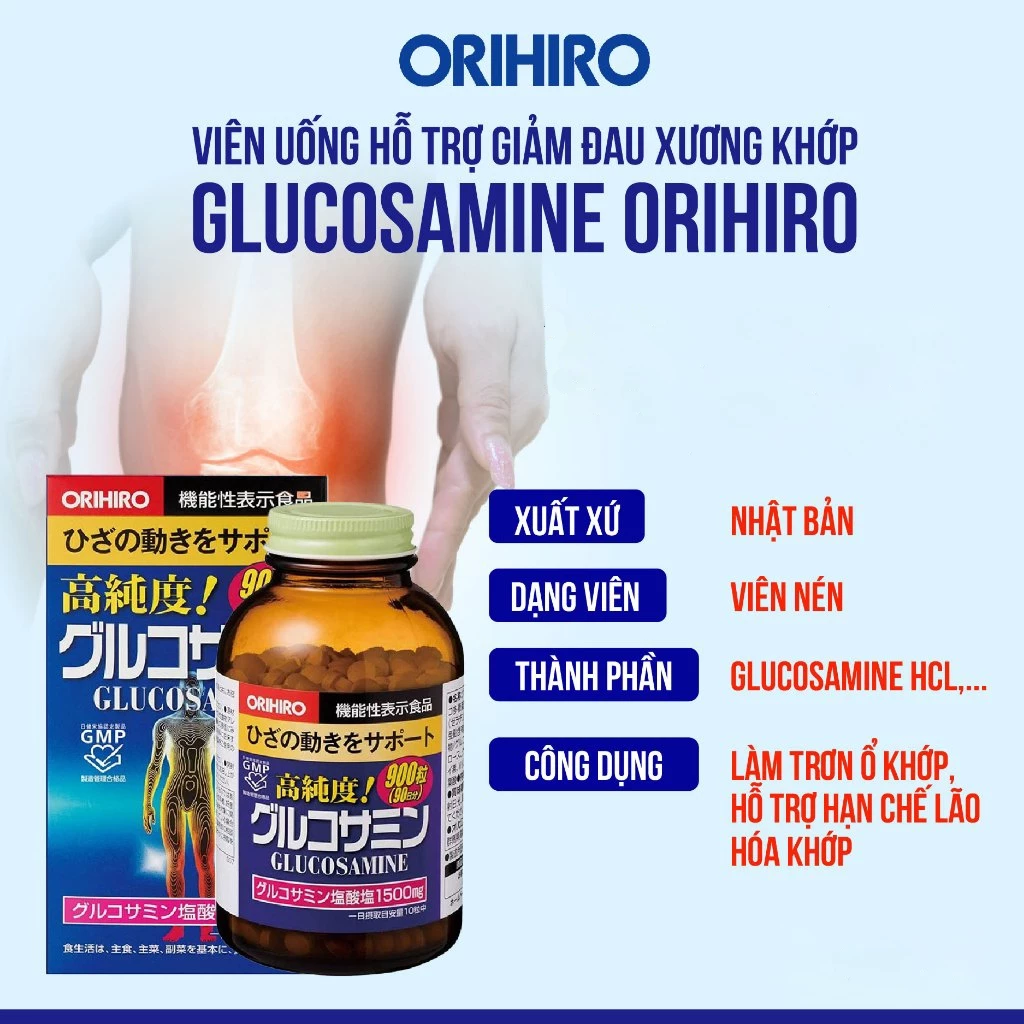 TPBVSK BỔ XƯƠNG KHỐP ORIHIRO GLUCOSAMINE 900 VIÊN 7 TPBVSK BỔ XƯƠNG KHỐP ORIHIRO GLUCOSAMINE 900 VIÊN - Ảnh 7
