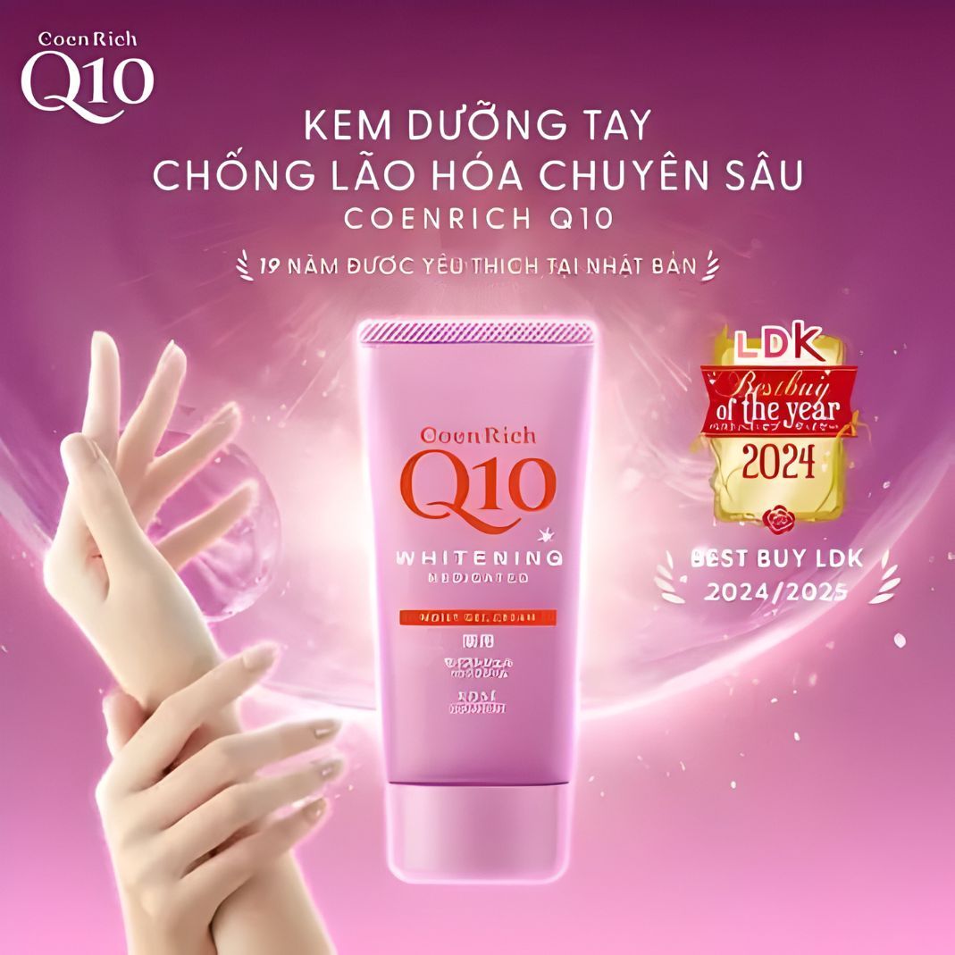 KEM TAY DƯỠNG ẨM VÀ DƯỠNG TRẮNG COENRICH Q10 2 KEM TAY DƯỠNG ẨM VÀ DƯỠNG TRẮNG COENRICH Q10 - Ảnh 2