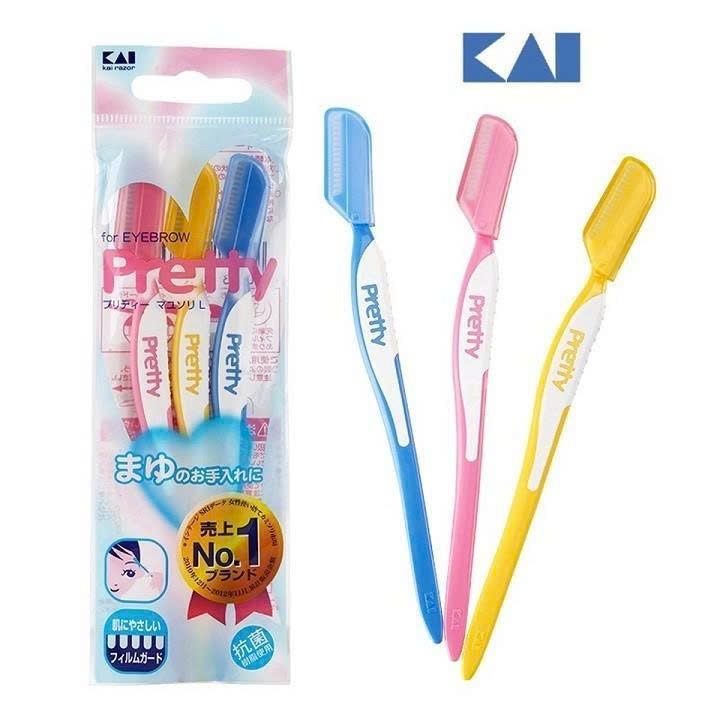 Dao Cạo Mày KAI Pretty For Eyebrow 3 Cái
