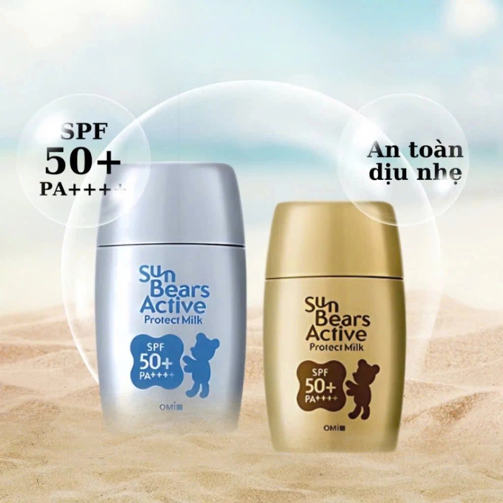 KEM CHỐNG NẮNG CHỐNG THẤM NƯỚC, LÂU TRÔI OMI SUNBEARS SPF 50+ PA++++ 1 KEM CHỐNG NẮNG CHỐNG THẤM NƯỚC, LÂU TRÔI OMI SUNBEARS SPF 50+ PA++++